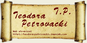 Teodora Petrovački vizit kartica